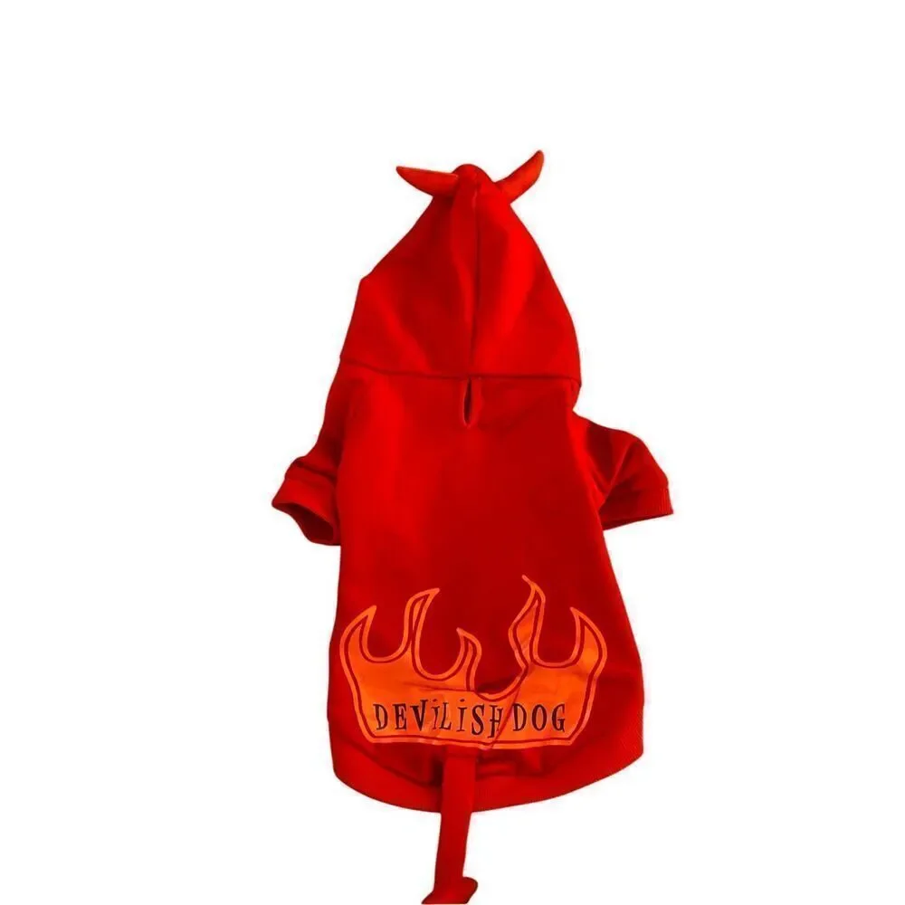 Dog gear small dog devil costume Halloween